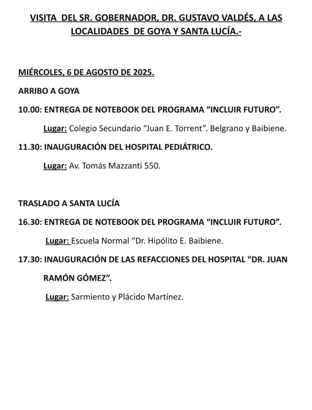 Visita del Gobernador flyr 1