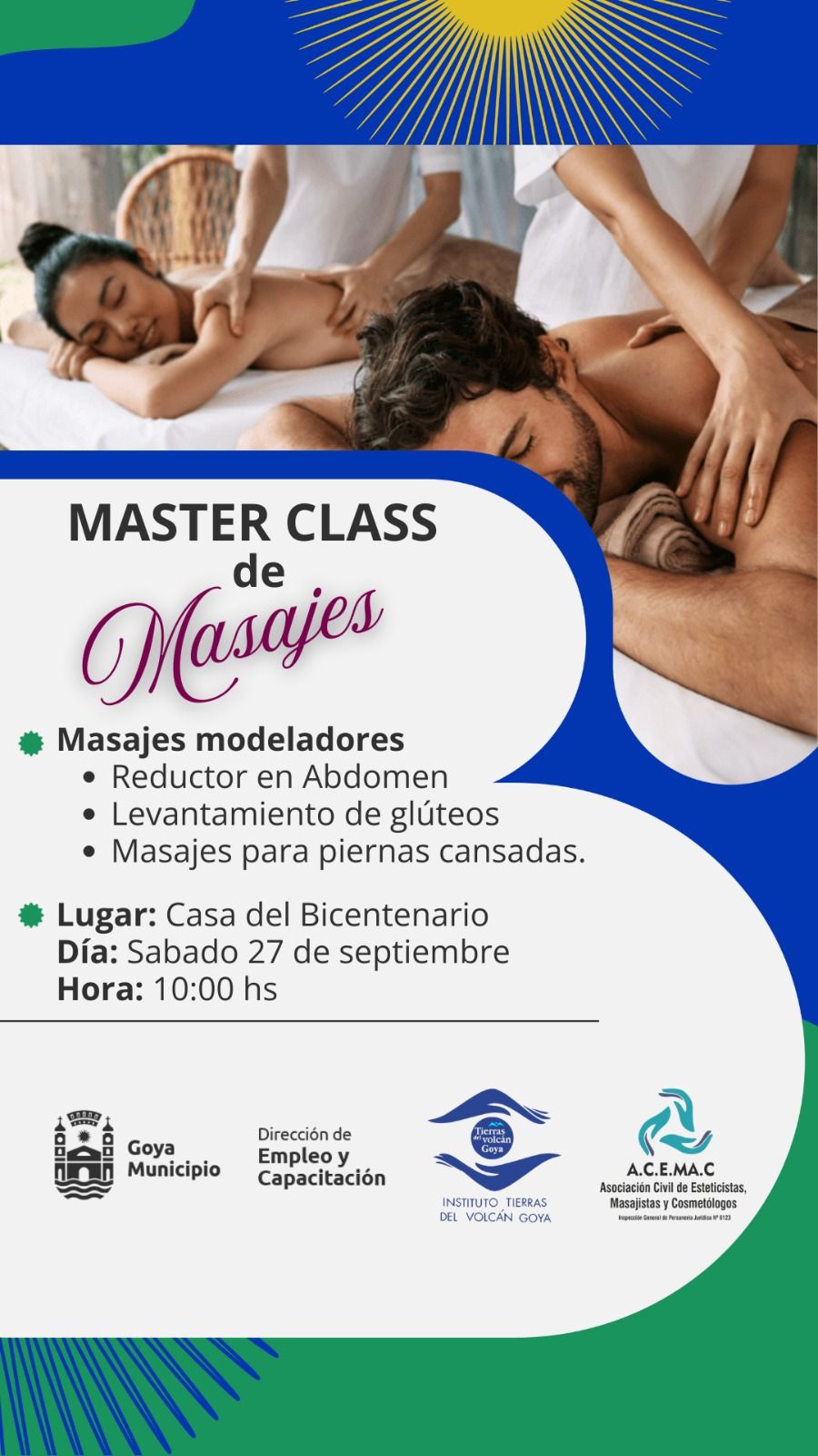 master class de masaje flyr