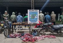 SECUESTRA CARNE Y ARMAS EN UN PROCEDIMIENTO