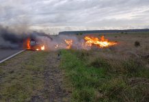 SINIETRO VIAL EN LA RUTA 14 DEJA SOLO PERDIDAS MATERIALES