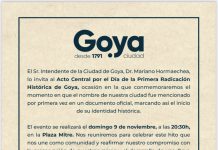 Sres PERIODISTAS EL INTENDENTE DE GOYA LOS INVITA A USTEDES
