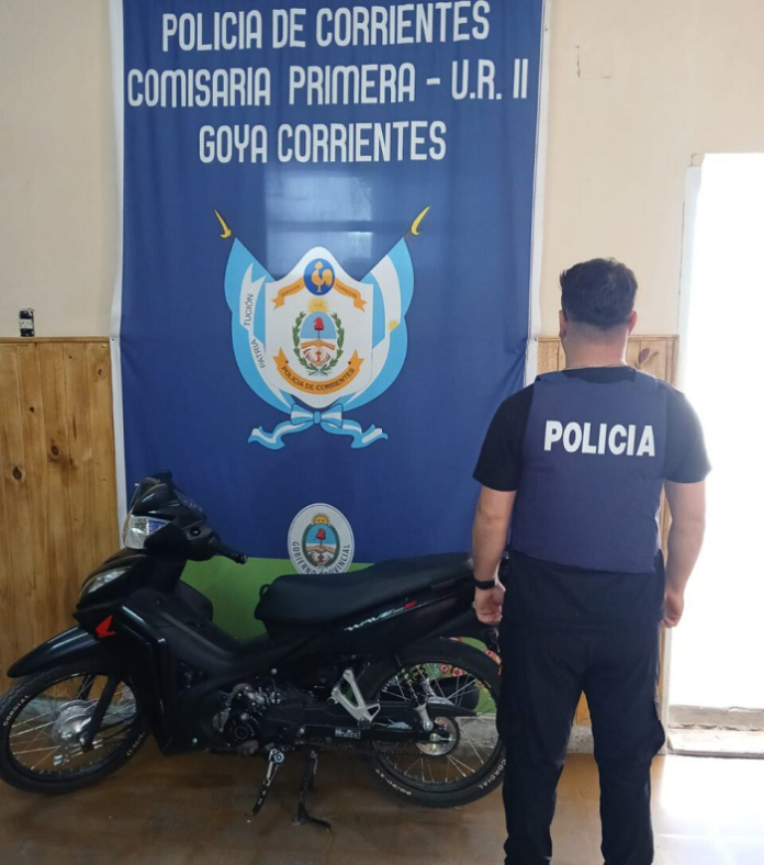 secuestran moto robada