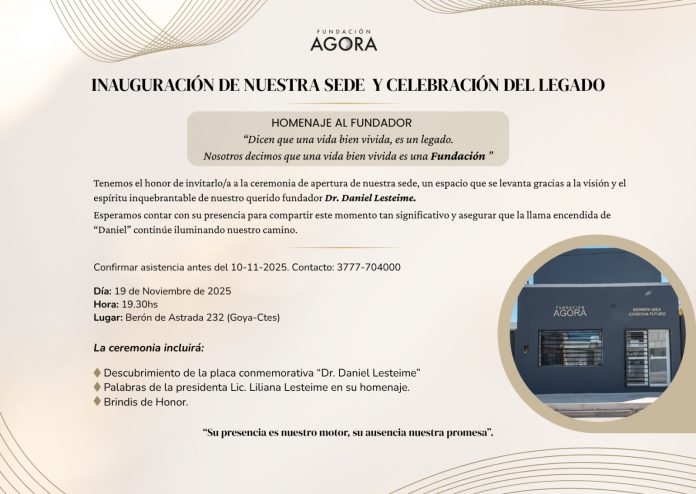 fundacion Agora inauguracion sede ilustracion nota a Laura Vicentin Flyr