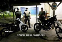 LA POLICIA DE CORRIENTES SECUESTRA DOS MOTOS ROBADAS EN BS. AS,