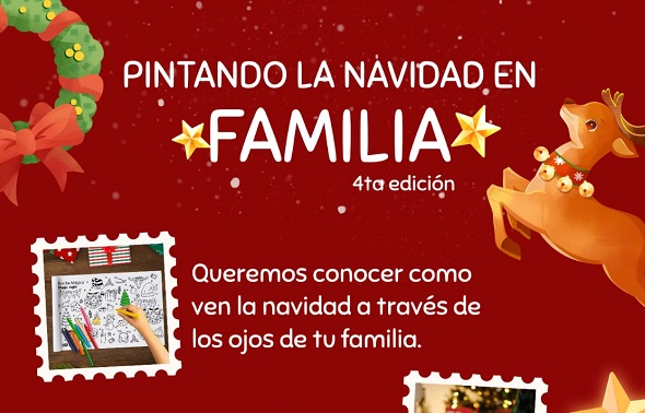 pintar navidad en familia flyr