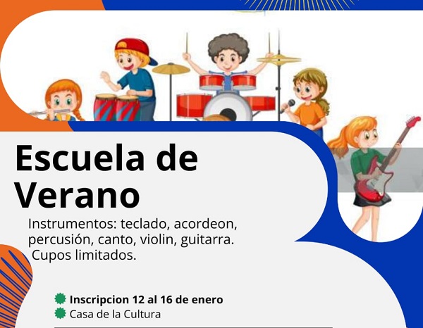 escuela de verano taller musica flyr 1
