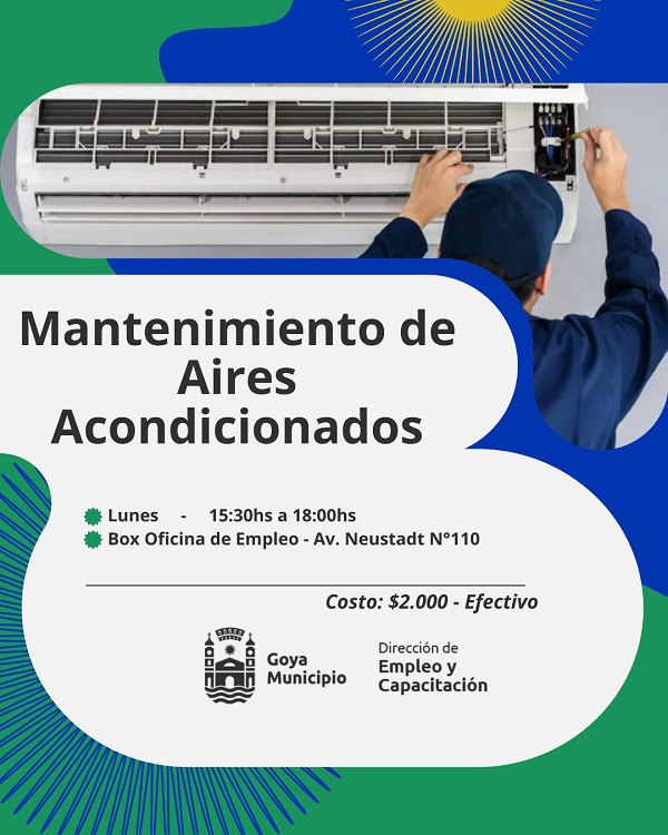capacitación en oficios empleo Flyer 5 mantenimiento aire acondicionado