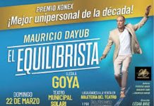 PRESENTACIÓN DE MAURICIO DAYUB, CON EL UNIPERSONAL MÁS PREMIADO DEL PAÍS, 22 DE MARZO EN EL TEATRO MUNICIPAL