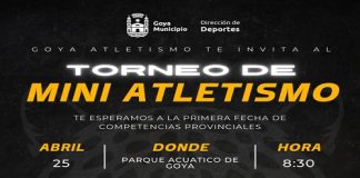 GOYA SERÁ SEDE DEL TORNEO PROVINCIAL DE MINI ATLETISMO