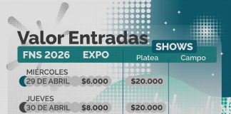 COMUPE ANUNCIA VALORES DE ENTRADAS PARA NOCHES DE ESPECTÁCULOS Y EXPO GOYA 2026