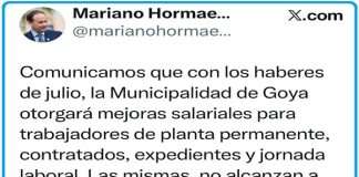 RECOMPOSICIÓN DE HABERES PARA LA TOTALIDAD DE AGENTES MUNICIPALES