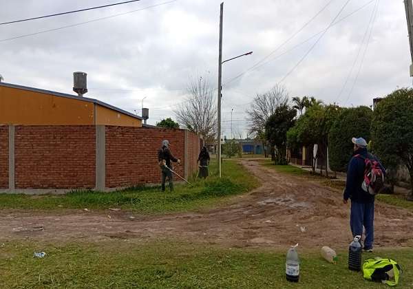 Obras Publicas corte de pasto y limpieza barrios zona sur 4