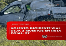 SANTA LUCÍA: SINIESTRO VIAL CON CONSECUENCIA FATAL
