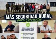 PASO DE LOS LIBRES: SEGURIDAD RURAL – DESTACAN FUERTE BAJA DEL DELITO DURANTE UNA REUNIÓN CON EL MINISTRO GAYA EN PASO DE LOS LIBRES
