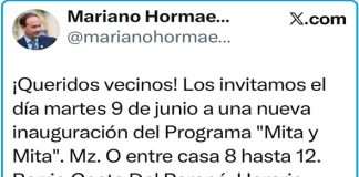 NUEVA INAUGURACIÓN DEL PROGRAMA “MITA Y MITA” EN EL BARRIO COSTA DEL PARANÁ