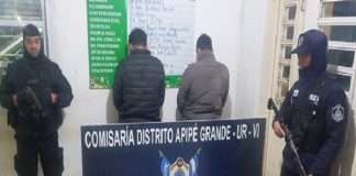 ISLA APIPE GRANDE : DEMORAN A DOS PERSONAS TRAS SER ALLADAS DENTRO DE UN CAMPO AJENO CON ARMA DE FUEGO Y OTROS ELEMENTOS
