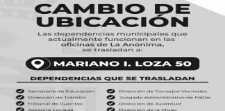 CAMBIO DE UBICACIÓN A PARTIR DEL 1 DE JULIO VARIAS DEPENDENCIAS MUNICIPALES ATENDERÁN EN MARIANO I. LOZA 50