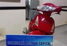 COMISARIA OCTAVA URBANA RECUPERA MOTO DENUNCIADA COMO ROBADA