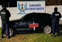 YAPEYU : SECUESTRAN AUTOMOVIL CON PEDIDO DE SECUESTRO JUDIAL DE LA Pcia. DE BUENOS AIRES