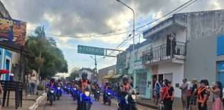 SAN LUIS DEL PALMAR: EN UN EXITOSO OPOERATIVO POLICIAL, LLEGAN LOS PEREGRINOS DE SAN LUIS DEL PALMAR