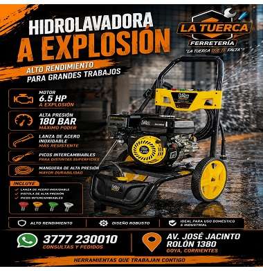 HIDRO LAVADORA A EXPLOCIOM
