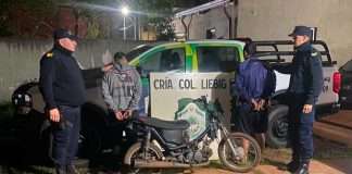 COLONIA LIEBIG: TRAS UN SINIESTRO VIAL, POLICIA RECUPERA UN CICLOMOTOR ROBADO EN MISIONES Y DETIENEN A DOS PERSONAS