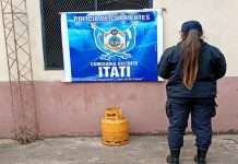 ITATÍ: ROBAN UNA GARRAFA DE GAS . . . , PERO LA POLICÍA YA LA ENCONTRÓ Y DETUVO AL AUTOR DEL HEHCHO