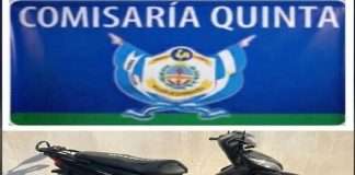 COMISARIA 5º URBANA: POLICIA RECUPERA MOTO SUSTRAIDA DIAS ATRAS
