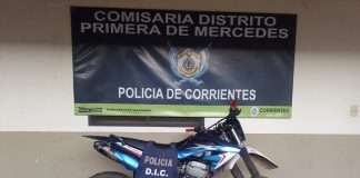 MERCEDES: POLICÍA DE CORRIENTES RECUPERA UNA MOTOCICLETA DENUNCIADA COMO ROBADA Y SECUESTRA UN SEGUNDO RODADO QUE TENÍA PEDIDO DE SECUESTRO ACTIVO