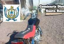 SANTA ROSA: SECUESTRAN MOTOCICLETA CON LA NUMERACIÓN ADULTERADA