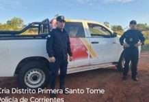 SANTO TOME: POLICÍA SECUESTRA Y RECUPERA UNA CAMIONETA QUE FUERA ROBADA EN MISIONES