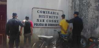 SAN COSME: DETIENEN A DOS JOVENES QUE CIRCULABAN EN UNA MOTOCICLETA CON IRREGULARIDADES